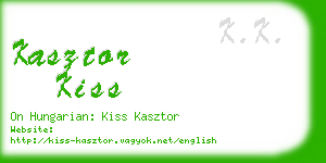 kasztor kiss business card